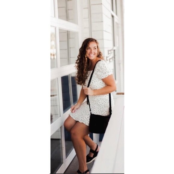 LOFT ~Petite Dotted Tie Back Flare Polka Dot Dress in size OOP* XXS (tagged OP) - Picture 2 of 15